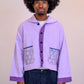 Cropped Corduroy Cardigan - Lavender