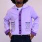 Cropped Corduroy Cardigan - Lavender